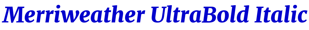 Merriweather UltraBold Italic フォント